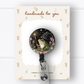 Floral Frog Wizard Badge Reel
