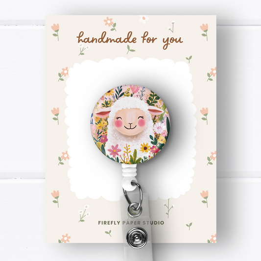 Sheep Badge Reel