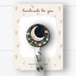 Floral Crescent Moon Badge Reel