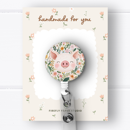 Pig Badge Reel