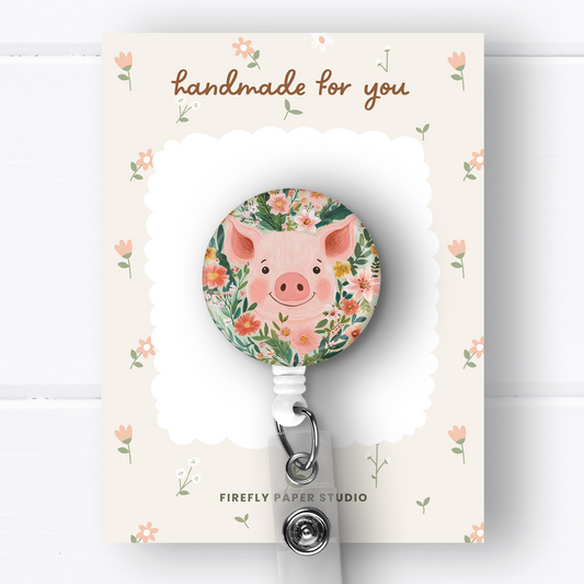 Pig Badge Reel