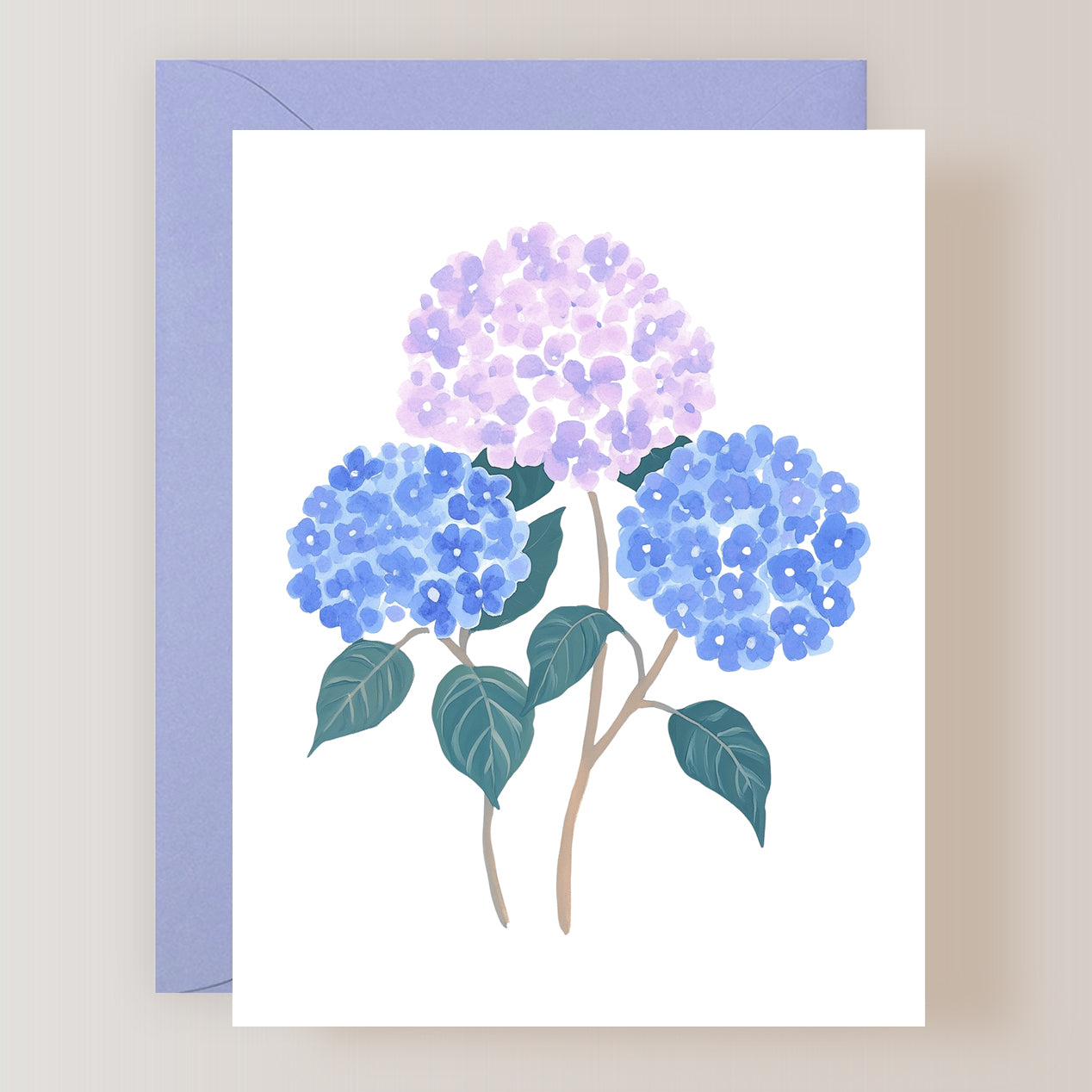Set of 3 Hydrangea Greeting Cards with Envelopes