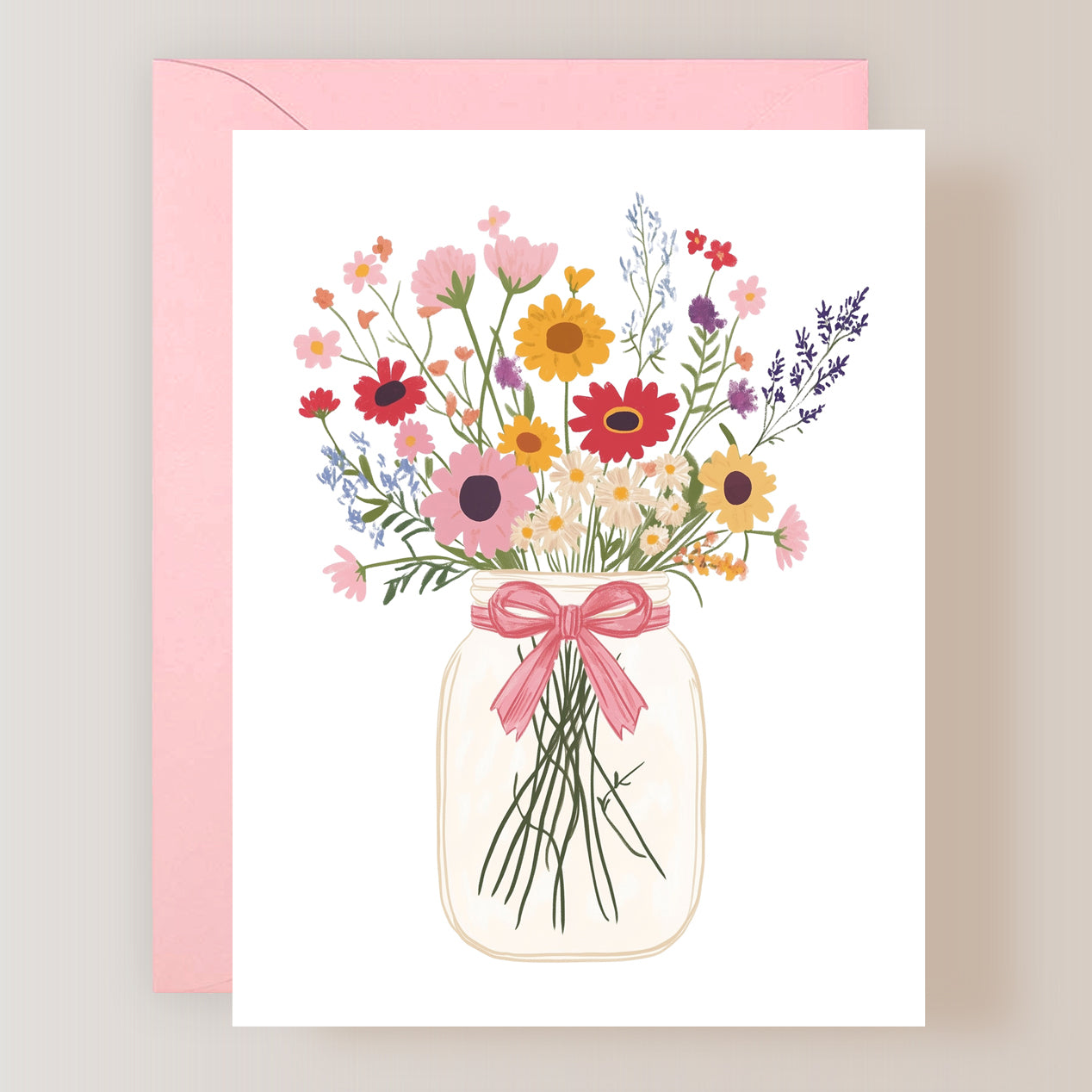 Set of 3 Floral Greeting Cards with Envelopes