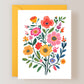 Set of 3 Colorful Floral Greeting Cards with Envelopes