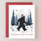 Squatching Through The Snow Card