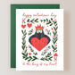Happy Valentine's Day To The King Of My Heart Card